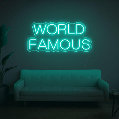 Red World Famous Led Neon Sign For Home Living Room Studio Decor | Shineneon