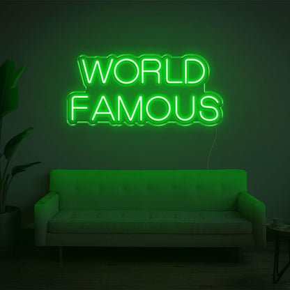 Red World Famous Led Neon Sign For Home Living Room Studio Decor | Shineneon