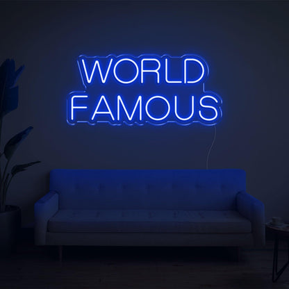 Red World Famous Led Neon Sign For Home Living Room Studio Decor | Shineneon