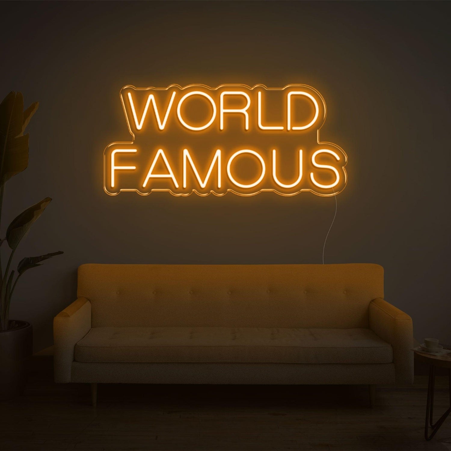 Red World Famous Led Neon Sign For Home Living Room Studio Decor | Shineneon