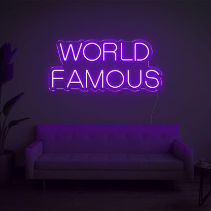 Red World Famous Led Neon Sign For Home Living Room Studio Decor | Shineneon