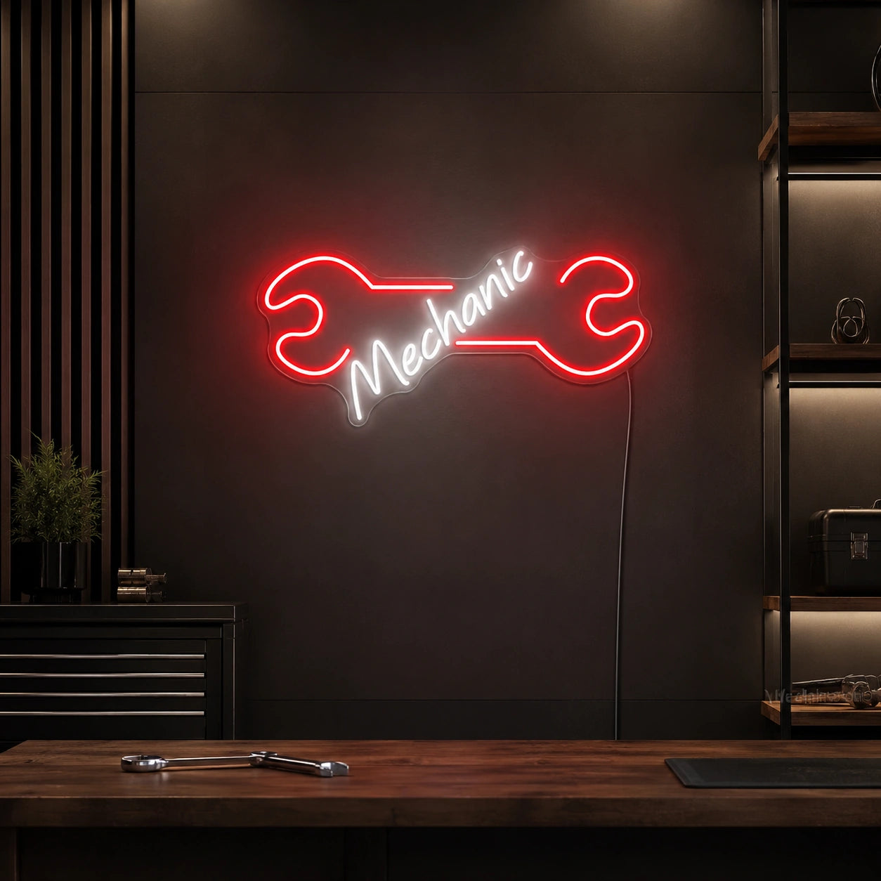 Red Wrench Workshop Neon Sign LED Neon Sign high-converting product image