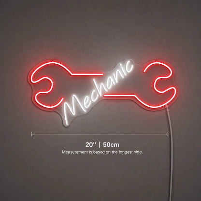 Red Wrench Workshop Neon Sign LED Neon Sign size image