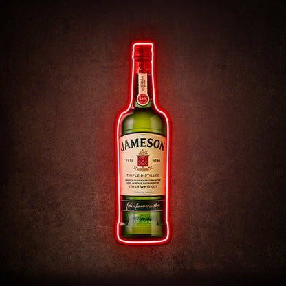 Jameson Whiskey USB LED Neon Sign Bar Decor Man Cave Home Wall Art