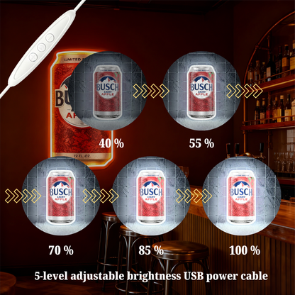 Beer USB LED Neon Sign for Bar Business Cave & Christmas Gift