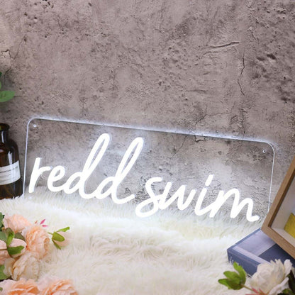Redd Swim White Led Neon Sign - Shineneon