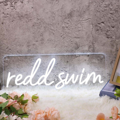 Redd Swim White Led Neon Sign - Shineneon