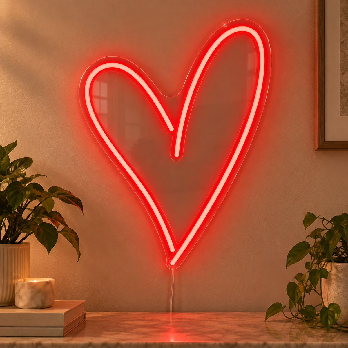 Red Heart 14inch Custom LED Neon Sign