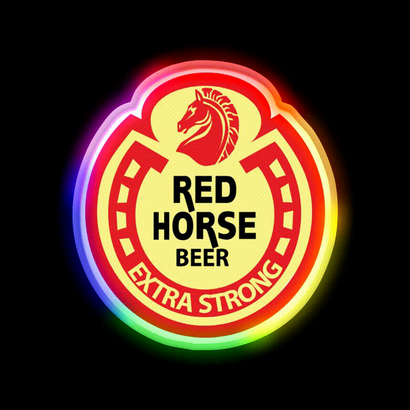 Redhorse Philippines Beer Bar Decor Led Neon Sign Wall Art Rgb Color - LED neon sign close-up detail