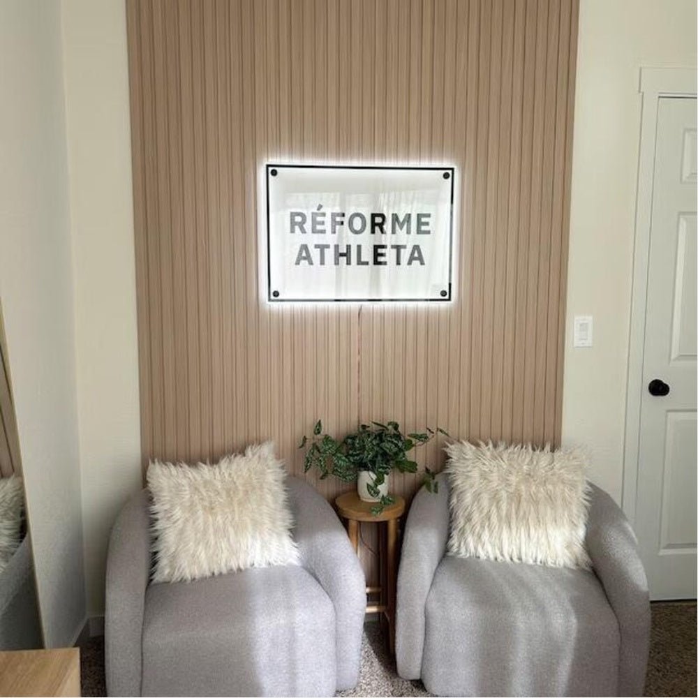 Reforme Athleta Acrylic Business Logo Sign - Shineneon