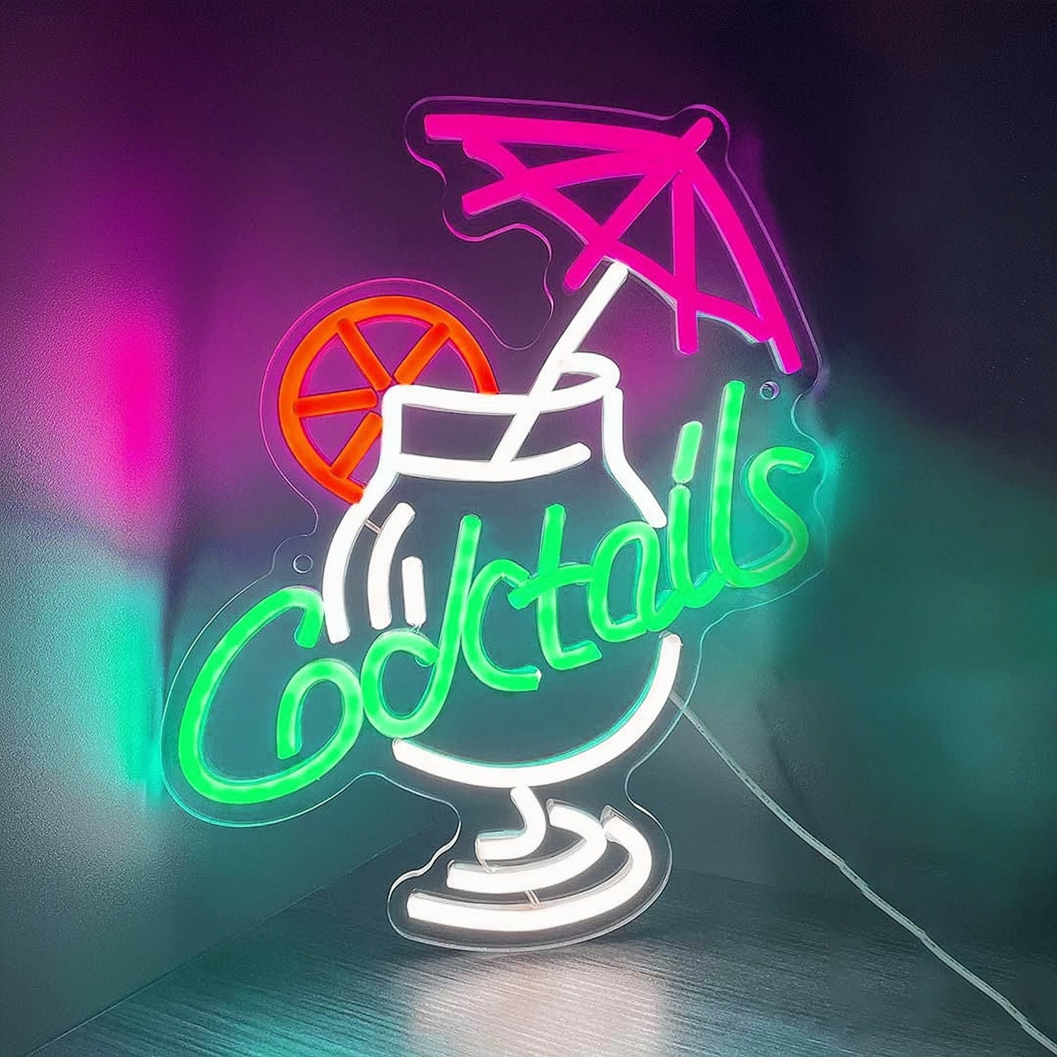 Refreshing Summer Cocktail Glass Neon Light | Shineneon