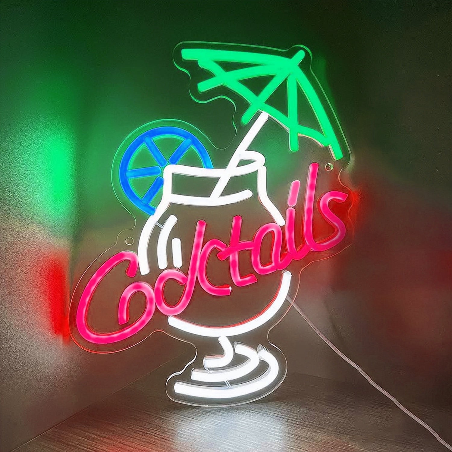 Refreshing Summer Cocktail Glass Neon Light | Shineneon