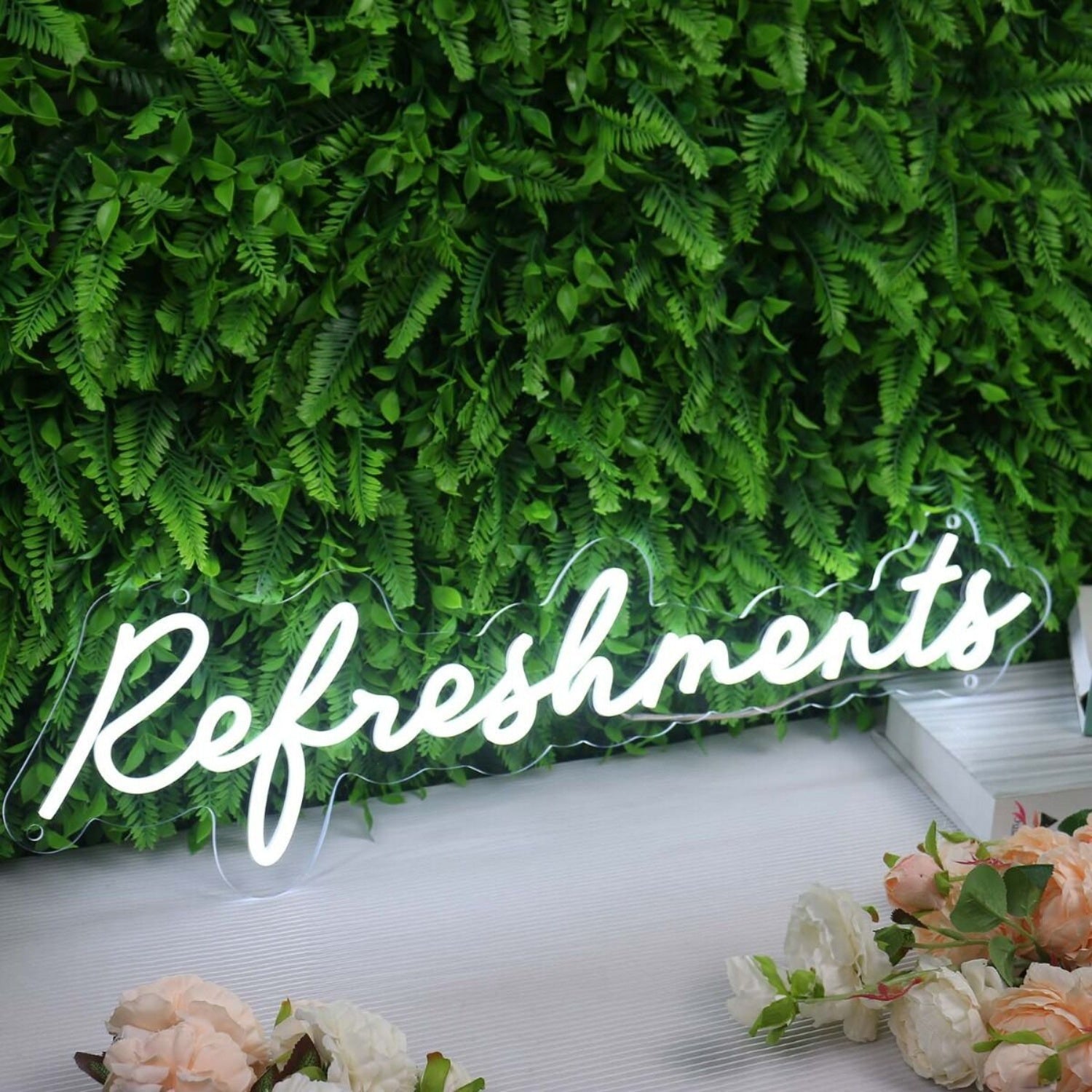 Refreshments White Led Neon Sign - Shineneon