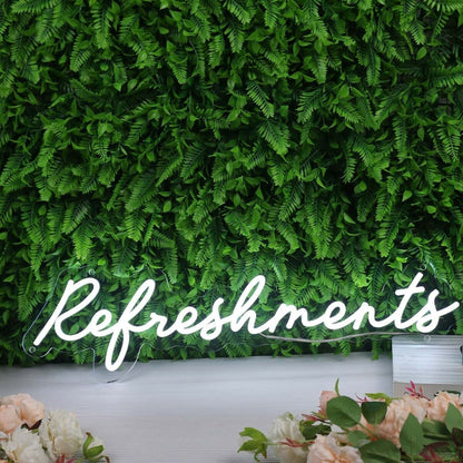 Refreshments White Led Neon Sign - Shineneon