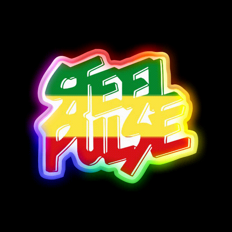 Reggae Roots Hemp Inspired Green Leaf Led Neon Sign Rgb Color - LED neon sign close-up detail