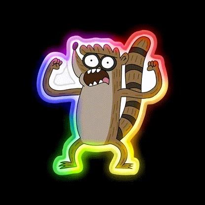 Regular Show Rigby Gym Fitness Led Neon Sign Rgb Color