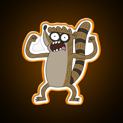 Regular Show Rigby Gym Fitness Led Neon Sign Rgb Color