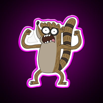 Regular Show Rigby Gym Fitness Led Neon Sign Rgb Color