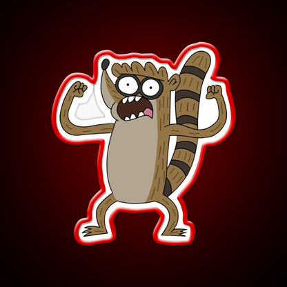 Regular Show Rigby Gym Fitness Led Neon Sign Rgb Color