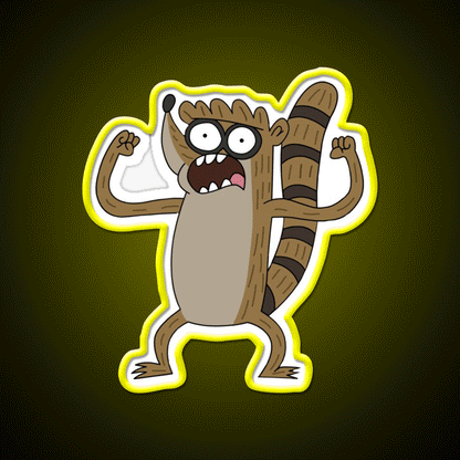 Regular Show Rigby Gym Fitness Led Neon Sign Rgb Color