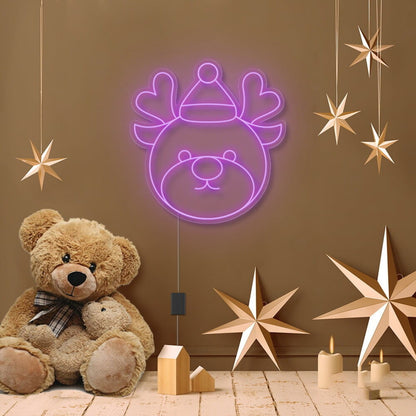 Reindeer Cartoon Neon Sign | Shineneon