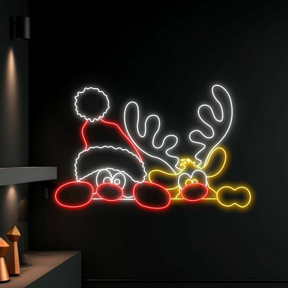 Reindeer Christmas Hat Led Neon Sign | Shineneon