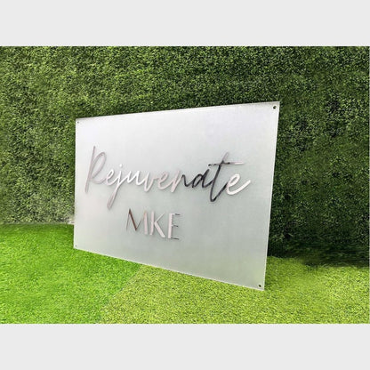 Rejuverate Mke Acrylic Business Logo Sign - Shineneon