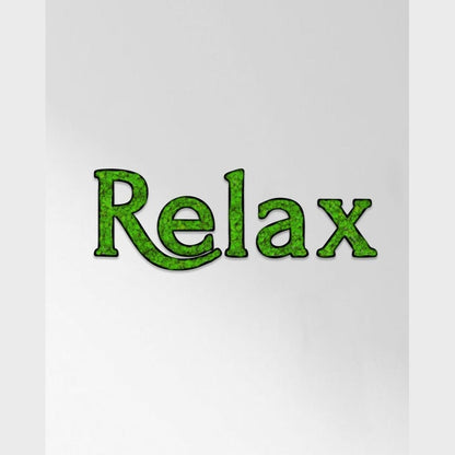 Relax 3D Moss Letter Sign - Shineneon