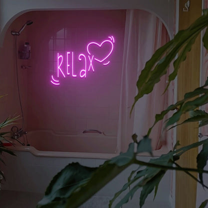Relax And Heart Neon Sign | Shineneon