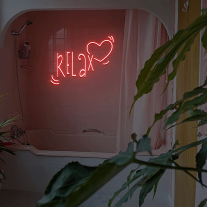 Relax And Heart Neon Sign | Shineneon