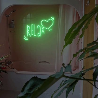 Relax And Heart Neon Sign | Shineneon