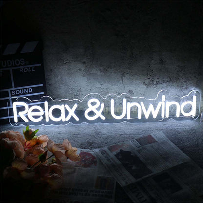 Relax And Unwind Led Neon Sign Frelaxation And Wellness Spaces | Shineneon