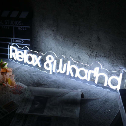 Relax And Unwind Led Neon Sign Frelaxation And Wellness Spaces | Shineneon