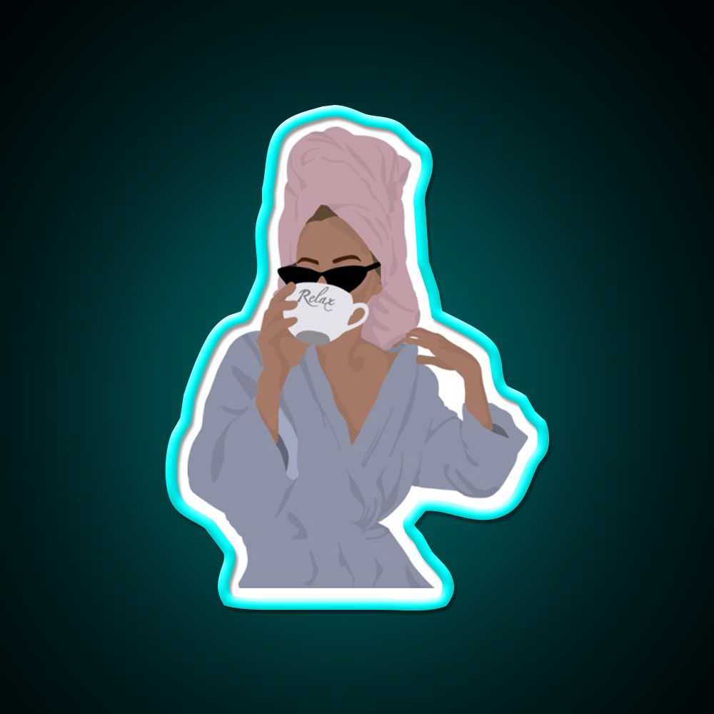 Relax Cafe Led Neon Sign Espresso Bar Art Rgb Color