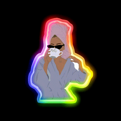 Relax Cafe Led Neon Sign Espresso Bar Art Rgb Color