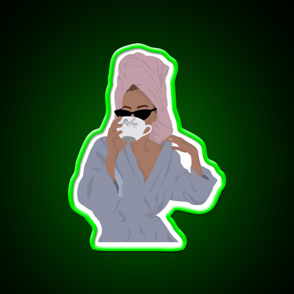 Relax Cafe Led Neon Sign Espresso Bar Art Rgb Color