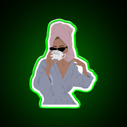 Relax Cafe Led Neon Sign Espresso Bar Art Rgb Color