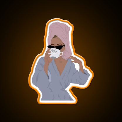 Relax Cafe Led Neon Sign Espresso Bar Art Rgb Color