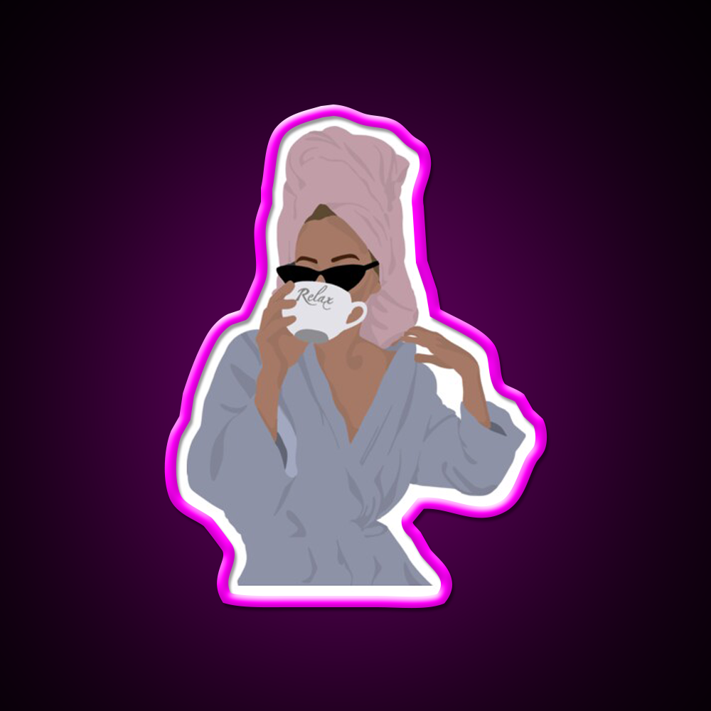 Relax Cafe Led Neon Sign Espresso Bar Art Rgb Color