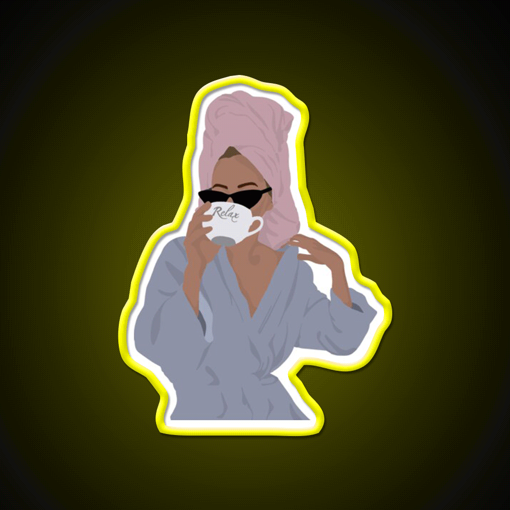 Relax Cafe Led Neon Sign Espresso Bar Art Rgb Color