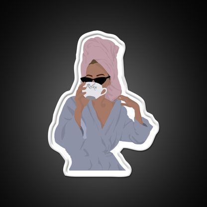 Relax Cafe Led Neon Sign Espresso Bar Art Rgb Color