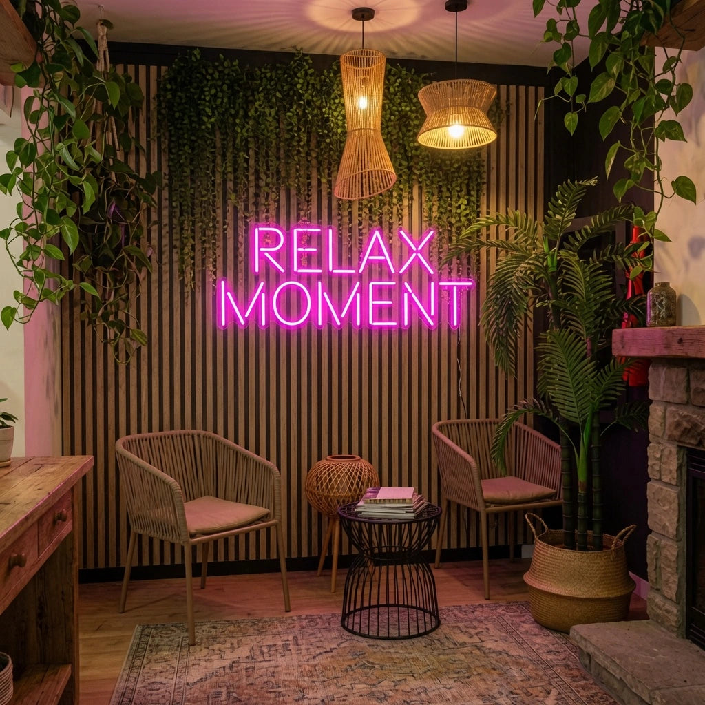 Relax Moment LED Neon Sign - 03 Real Lifestyle Scene