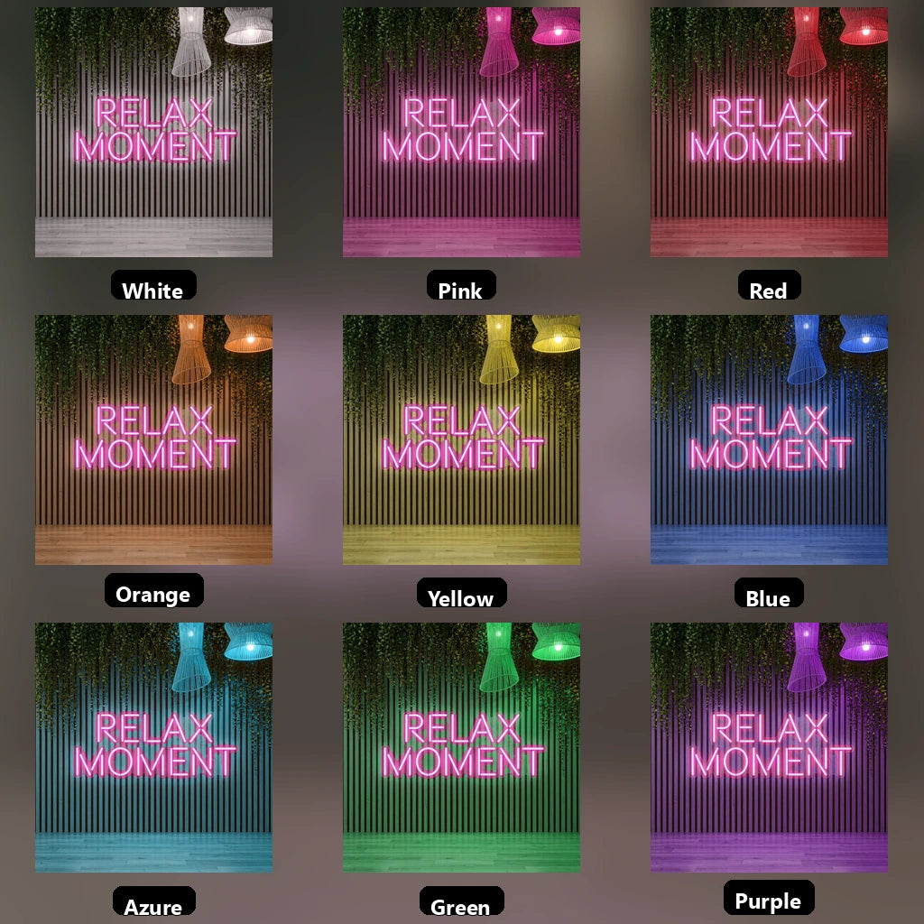 Relax Moment LED Neon Sign - 05 Color Grid