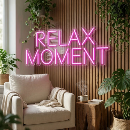 Relax Moment Wall Decor LED Neon Sign - 03 Real Lifestyle Scene