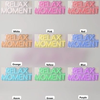 Relax Moment Wall Decor LED Neon Sign - 05 Color Grid