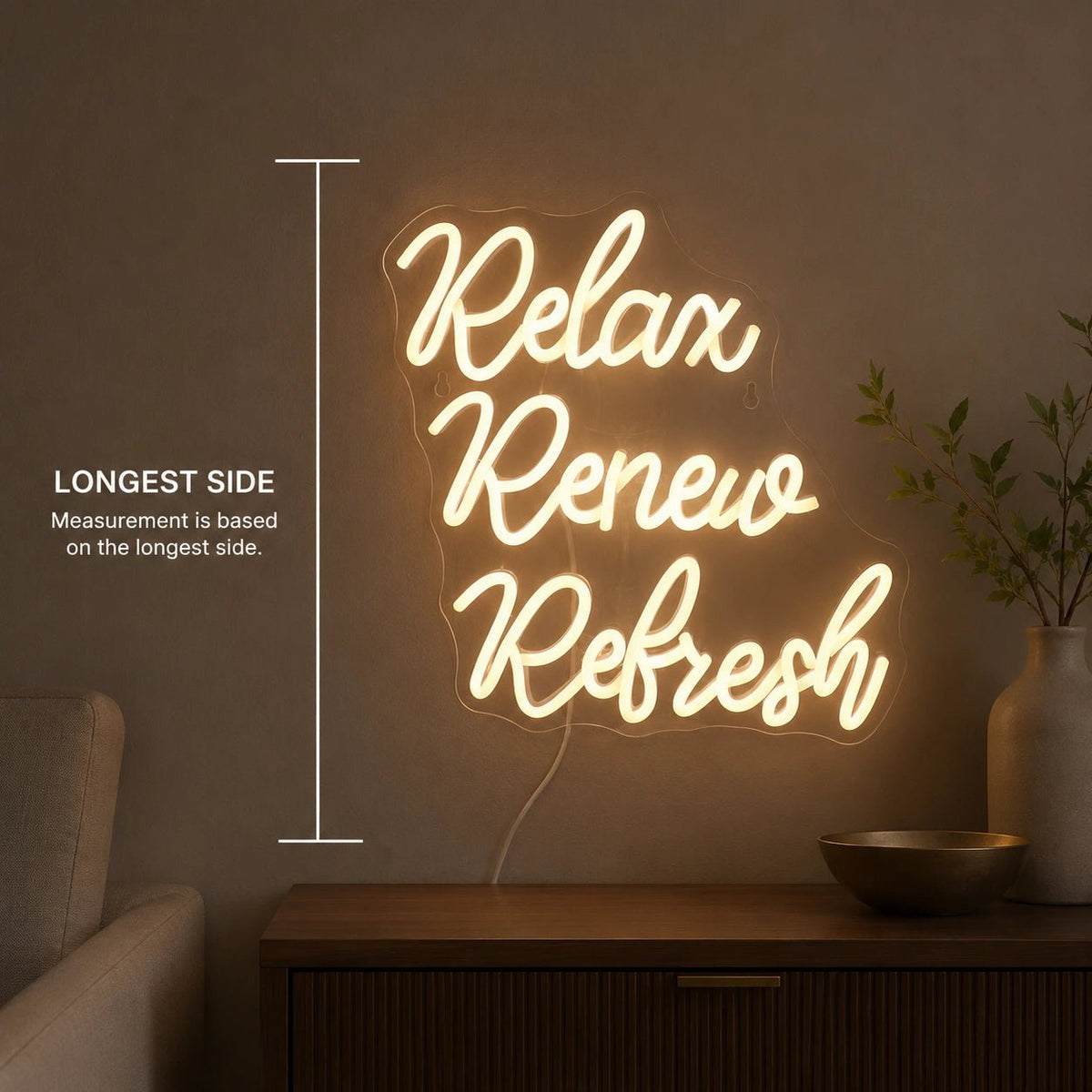 Relax Renew Refresh LED Neon Sign - Shineneon