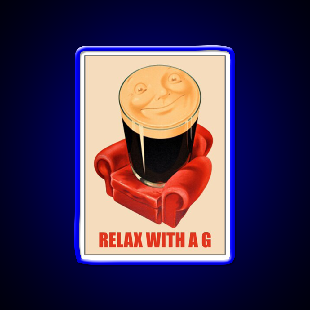 Relax With Guinness Beer Bar Decor Led Neon Sign Rgb Color - LED neon sign view 5