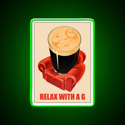 Relax With Guinness Beer Bar Decor Led Neon Sign Rgb Color - LED neon sign view 8