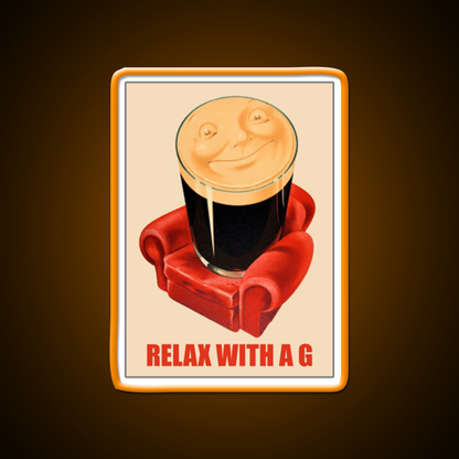 Relax With Guinness Beer Bar Decor Led Neon Sign Rgb Color - LED neon sign view 6