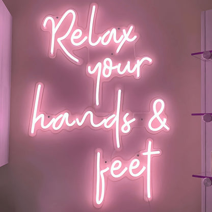 Relax Your Hands And Feet Led Neon Sign For Ultimate Comfort | Shineneon